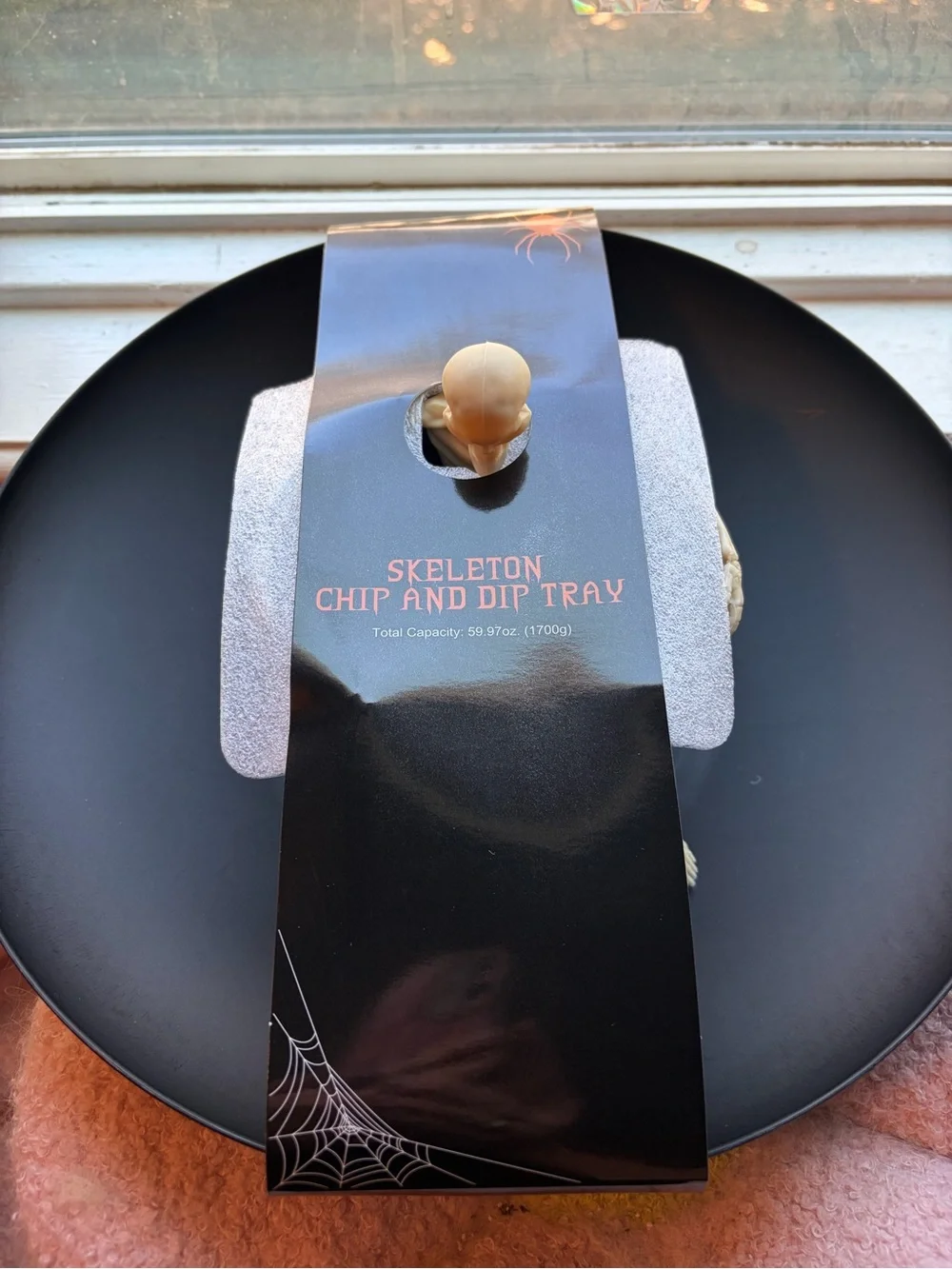 Skeleton Chip and Dip Tray - Black